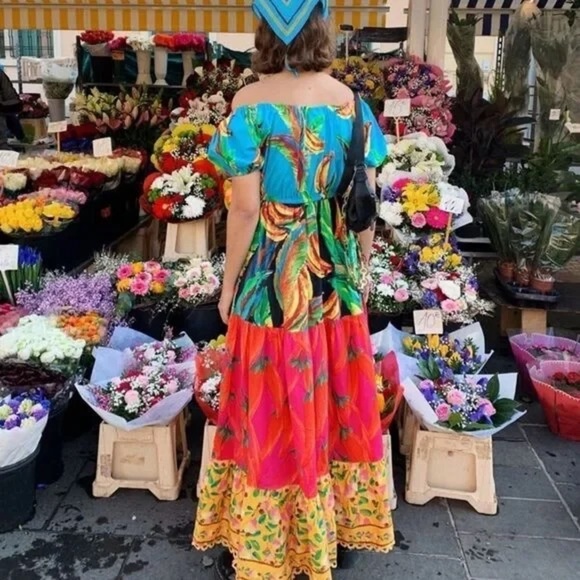 NWT Farm Rio Floral Maxi Dress - Picture 3 of 9